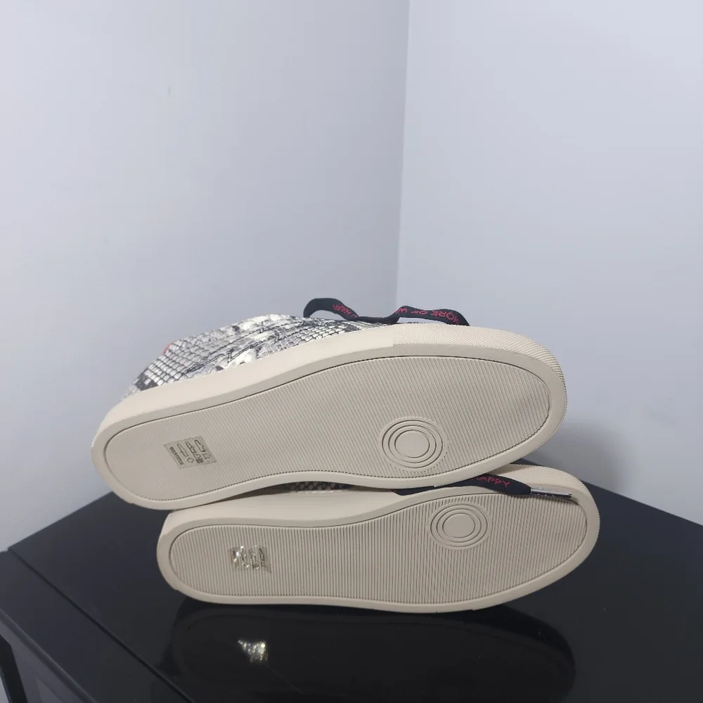 Zadig & Voltaire Women's Wild Low Top Snake Embossed Leather Sneakers Size 9
